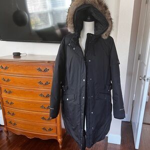 Eddie Bauer Black Down Stadium Jacket Sz 2XL